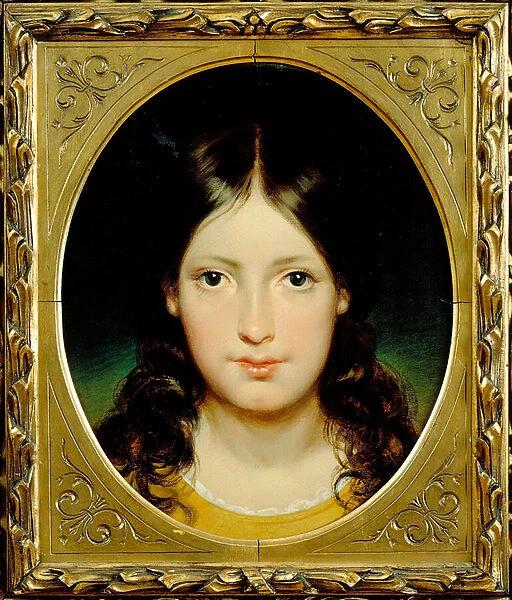 'Girl'(Jeune fille) Peinture de Friedrich Ritter von Amerling (1803-1887) vers 1838 - Oil on canvas Dim 39, 5x32, 5 cm Moravska galerie, Brno