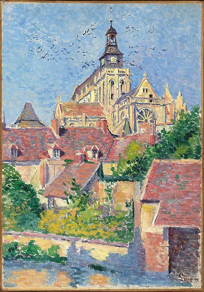 Gisors Cathedral, view from Fosse aux Tanneurs, 1897 (oil on canvas)