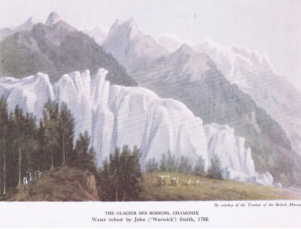 The Glacier Des Bossons, Chamonix, from British Adventure published by Collins