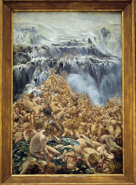 The glacier, the torrent Left part of the triptych 'the creek'