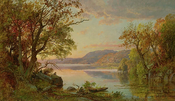 A Glimpse of Greenwood Lake, 1883 (oil on canvas)