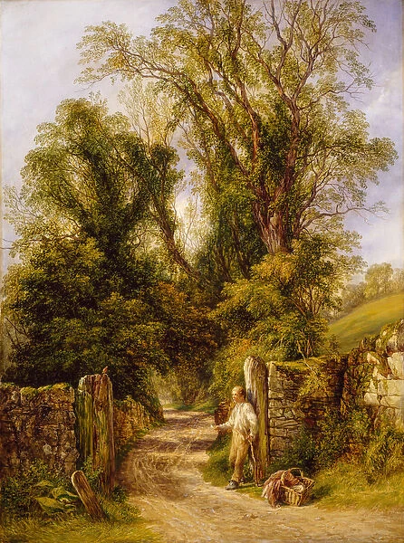 A Glimpse of Wharfdale, Yorkshire, 1835-1886 (oil on canvas)