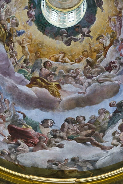 Glory of Paradise, detail, 1625-28 (fresco)