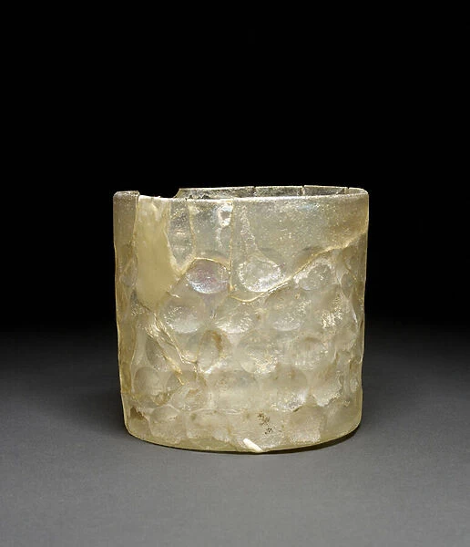 Goblet, Iran, possibly 4th-7th century (moulded glass)