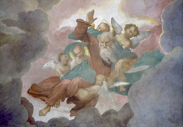 God lifted by Angels, 1525 (fresco)