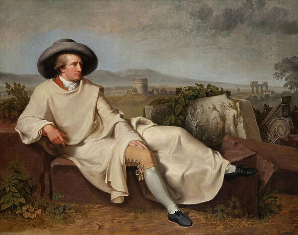Goethe in the Roman Campagna, 1787 (oil on canvas)