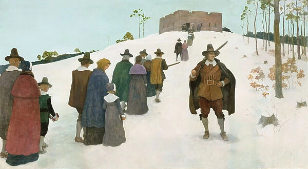 Going to Church, 1941 (oil on canvas)
