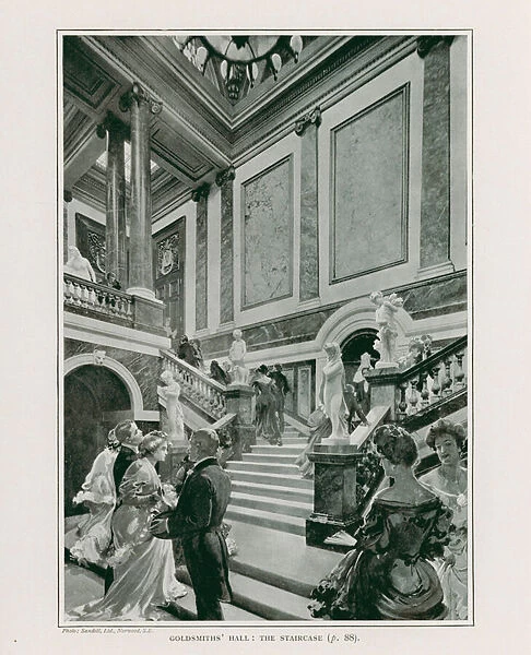 Goldsmiths Hall, The Staircase (litho)