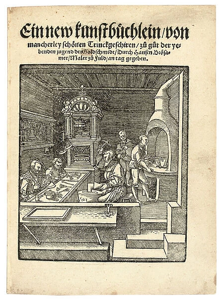 A Goldsmiths Workshop, c. 1538 (woodcut)