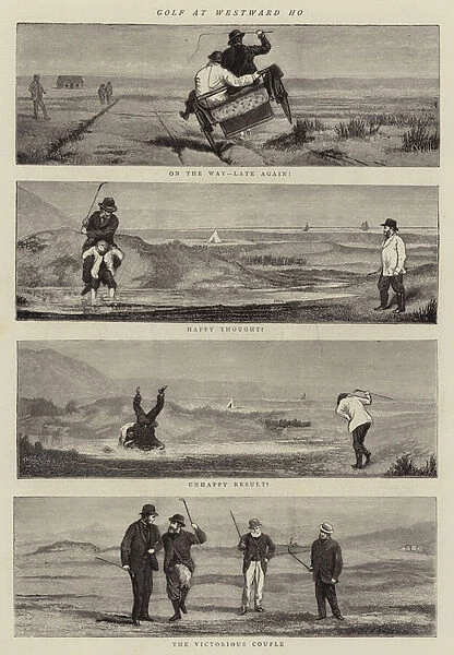 Golf at Westward Ho (engraving)