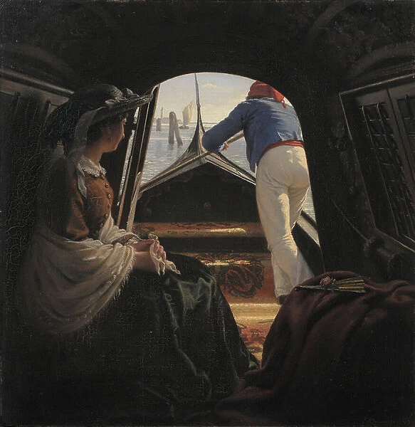 A Gondola, 1859 (oil on canvas)