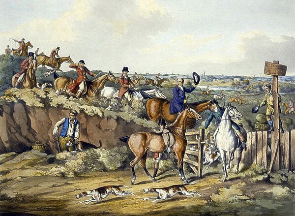Gone Away, from Foxhunting, engraved by Thomas Sutherland (1785-1838
