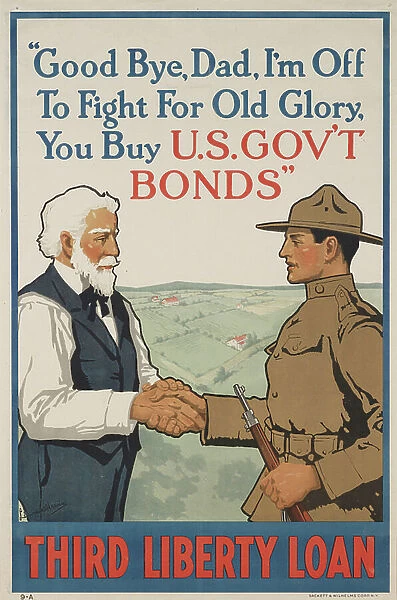 Good-Bye, Dad, I'm off to Fight for Old Glory, 1914 (litho)