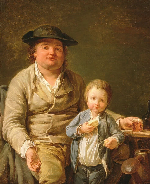 The Good-humoured Gardener, 1777 (oil on canvas laid down on panel)