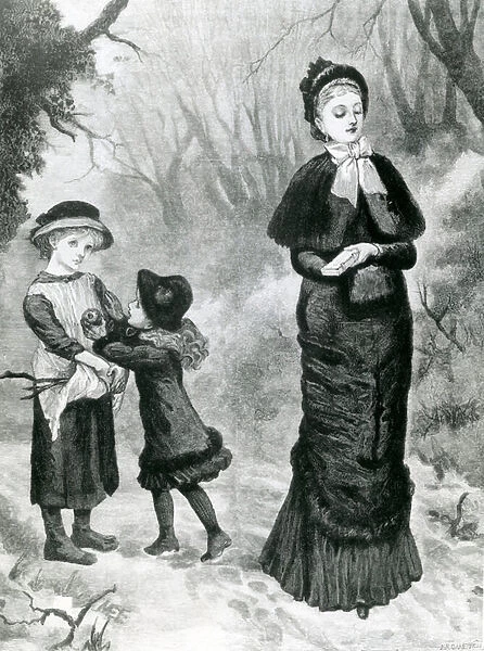 A Good Samaritan, Illustration from the Graphic 1880 (lithograph)