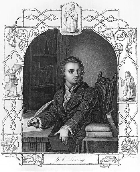 Gotthold Ephraim Lessing (1729-1781) engraved by Albert Henry Payne (1812-1902)