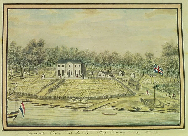 Governors House at Sydney, Port Jackson, 1791 (w  /  c)