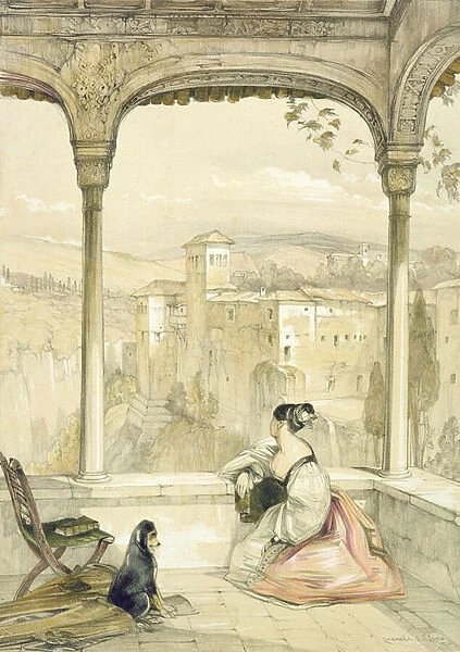 Granada (Alhambra), plate 9 from Sketches of Spain, published by F G Moon