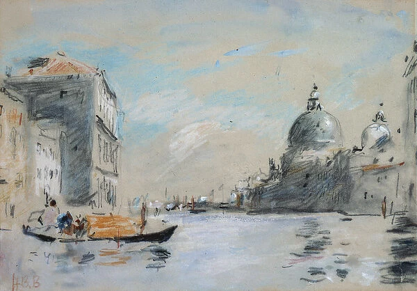 The Grand Canal and Church of Santa Maria della Salute, Venice (watercolour)