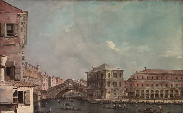 The Grand Canal above the Rialto, c. 1760 (oil on canvas)
