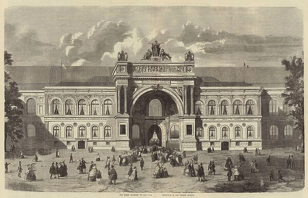 The Grand Entrance to the Paris Exhibition, in the Champs Elysees (engraving)