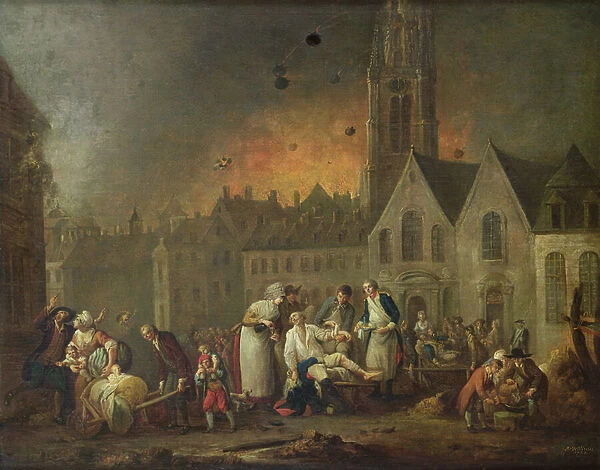 The Grand Place in Lille During the Siege of 1792, 1794 (oil on canvas)