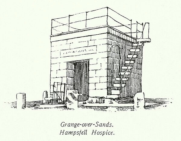 Grange-over-Sands, Hampsfell Hospice (litho)