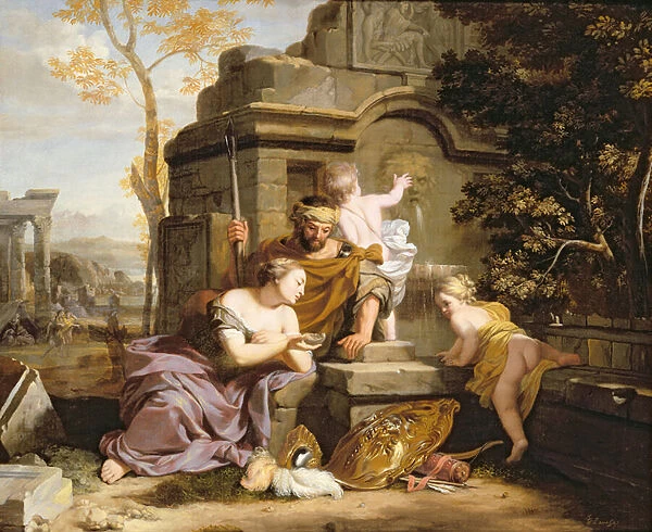 Granida and Daiphilo (oil on canvas)