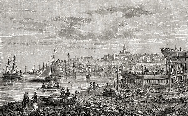 Granville, France, in the 18th century, from Histoire de la Revolution Francaise