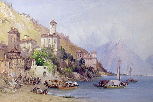 Gravedona, Lake Como, 1895 (w  /  c on paper)