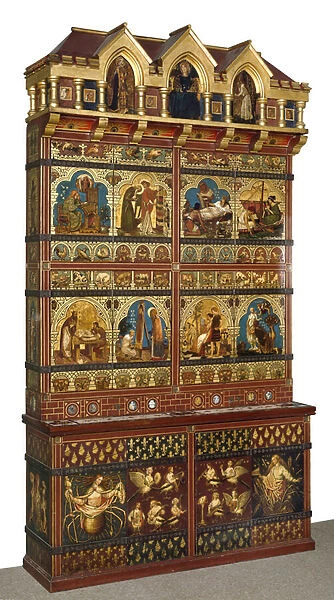 Great Bookcase, 1856-62 (oak, carved, painted and gilt)