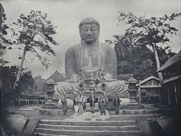 Great Buddha, Kamakure, Japan (b  /  w photo)