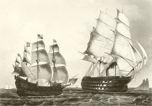 The 'Great Harry'Man-of-War (engraving)