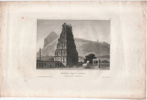Great Hindu temple, 1835 (engraving)