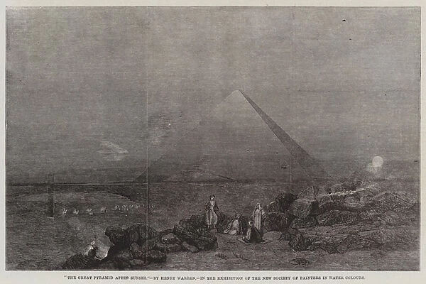 The Great Pyramid after Sunset (engraving)