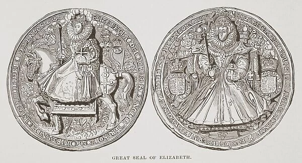 Great Seal of Elizabeth (litho)