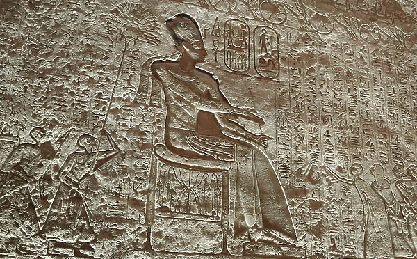 The great temple of Abu Simbel, 19th dynasty (relief)