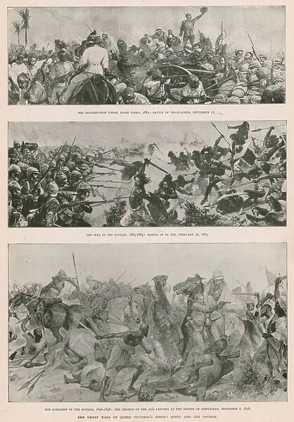 The great wars of Queen Victorias reign: the Anglo-Egyptian war (1882), the Mahdist Revolt (1883-1885), and the British conquest of the Sudan (1896-1898) (photogravure)