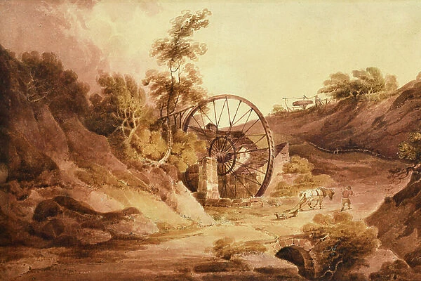 Great Wheel, Broseley Shropshire, c1803 (w / c on paper)