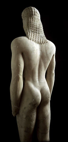 Greek Art: Statue of Kouros, sculpture of young man of the archaic period (650-500 BC