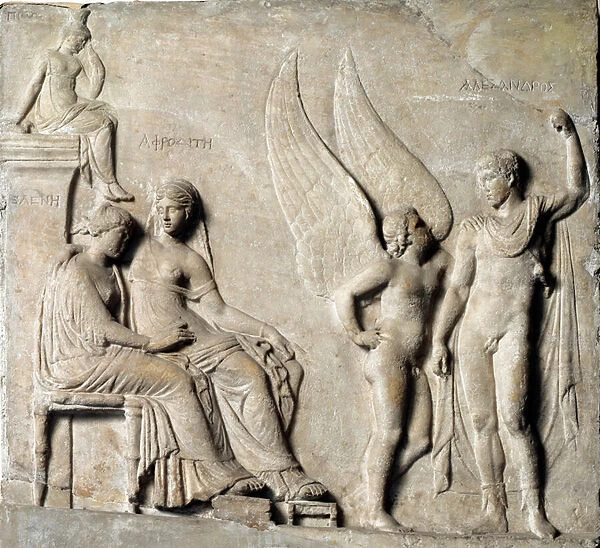 Greek Art: 'The Prince of Sparta Paris seduit Helene of Troy