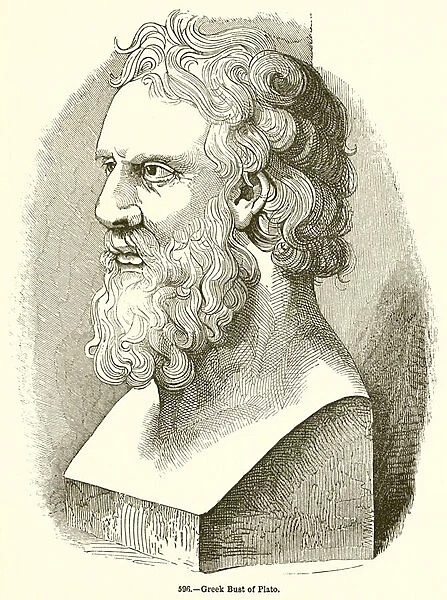 Greek Bust of Plato (engraving)