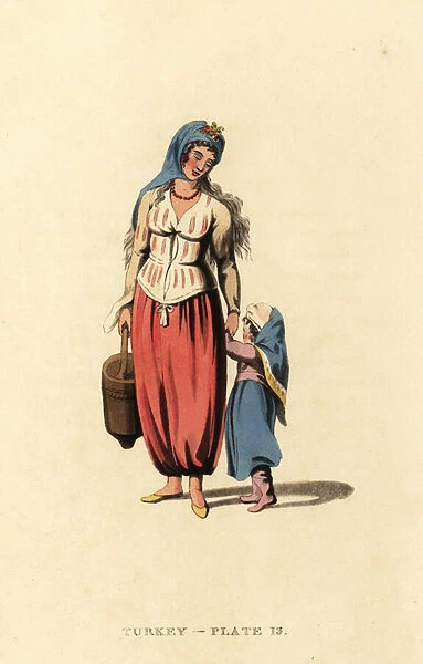 Greek woman with her daughter, Marmara Island