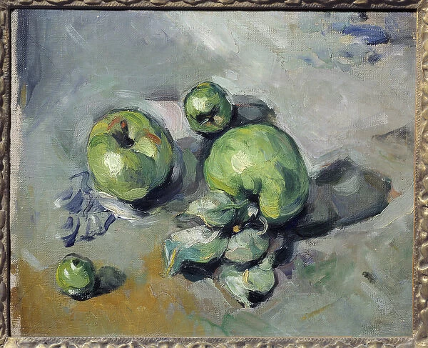 Green apples. Painting by Paul Cezanne (1839-1906), 1873. Oil on canvas