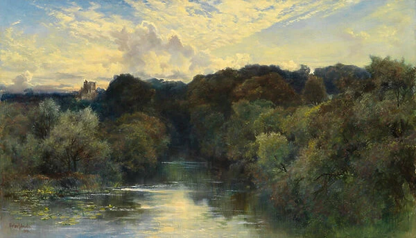 On the Greta, Yorkshire, 1890 (oil on canvas)