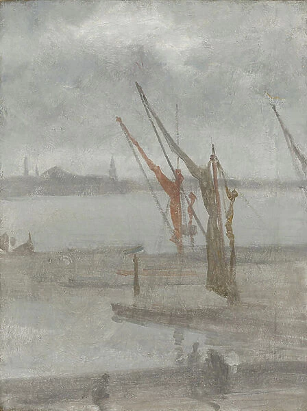 Grey and Silver: Chelsea Wharf, c. 1864-68 (oil on canvas)