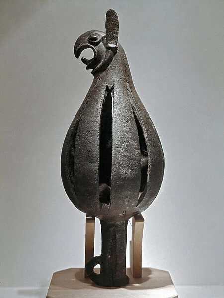 Griffon-shaped ornament with eagles head, second half of the 7th century BC (bronze)