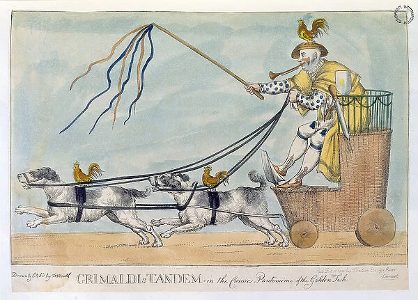 'Grimaldis Tandem in the Comic Pantomime of the Golden Fish', pub. 1812