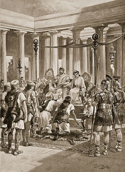 The Groans of the Britons, illustration from The History of the Nation