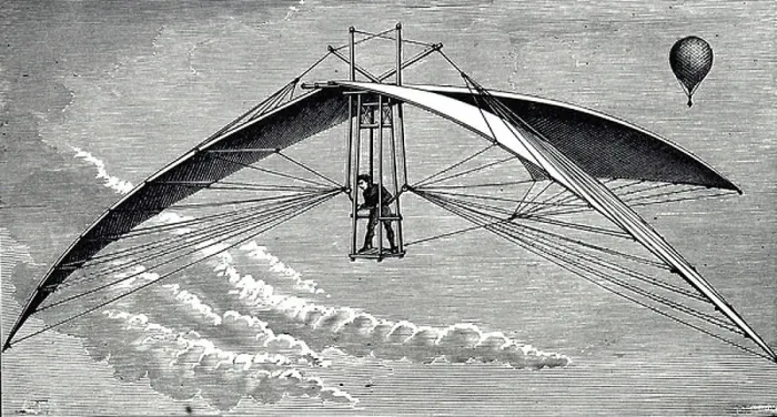 Framed Print : De Groof's flying machine